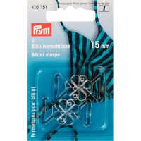 Bikinisluiting transparant 15 mm  - 2 sluitingen voor badkleding