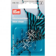 Bikinisluiting transparant 15 mm  - 2 sluitingen voor badkleding