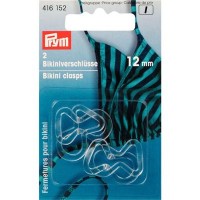 Bikinisluiting transparant 12 mm  - 2 sluitingen voor badkleding