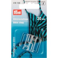Bikinisluiting transparant 20 mm  - Brede sluiting voor badkleding