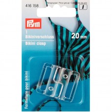 Bikinisluiting transparant 20 mm  - Brede sluiting voor badkleding