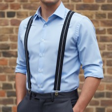 Bretels Stevig Zwart-Grijs - Sport bretels 35mm voor zware belasting