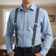 Bretels Visgraat Grijs - Luxe bretels 30mm 