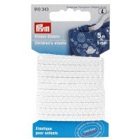 OPRUIMING: Elastiek Kleuter 5 mm Wit - 5 meter - OP=OP