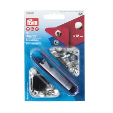 Drukknopen Anorak 12mm - Startverpakking 10 stuks - ZILVER