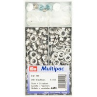 Ringen en Schijven 8 mm Zilverkleurig - Multipack 200 ringen