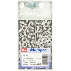 Ringen en Schijven 8 mm Zilverkleurig - Multipack 200 ringen