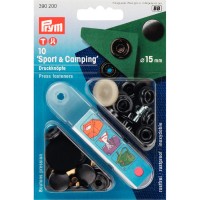 Drukknopen sport en camping 15mm Bronskleurig