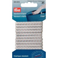 OPRUIMING: Elastiek Standaard 5 mm Wit - 3 meter - OP=OP