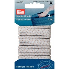 OPRUIMING: Elastiek Standaard 5 mm Wit - 3 meter - OP=OP