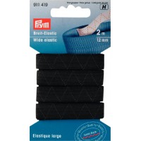 OPRUIMING: Elastiek Standaard 12 mm Zwart - 2 meter - OP=OP