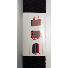 LAATSTE PAK: 3 meter Tassenband  - Keperkatoen BRUIN 30mm OP=OP