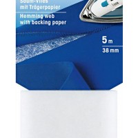 Zoomband 38mm - Opstrijkbaar zoomvlies met schutpapier 