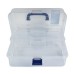Transparante naaibox - Box met 3 vakken voor fournituren 