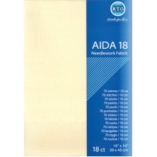 Borduurstof Aïda 18 count - 39 x 45cm Ecru