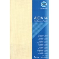 Borduurstof Aïda 14 count - 39 x 45cm Ecru