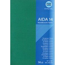 Borduurstof Aïda 14 count - 39 x 45cm Groen