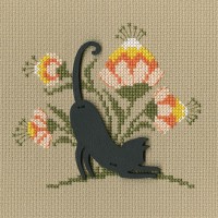 Borduren voor beginners: Compleet Borduurpakket Kat 