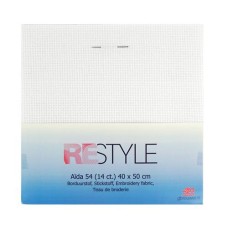 Borduurstof Aïda 14 count - 40 x 50cm Wit