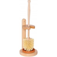 Toiletborstel in houten standaard - Complete set - Op bestelling
