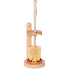 Toiletborstel in houten standaard - Complete set - Op bestelling