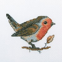 Vogeltjes borduren - Borduurpakket Roodborstje