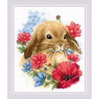 Goedkoop borduurpakket met telpatroon - Bunny 