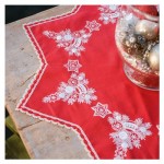 Borduurpakket Tafelkleed - Bedrukt borduurkleed Kerstboom