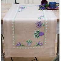 Borduurpakket Loper Lavendel - Tafelloper 40x100cm