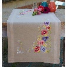 Borduurpakket Loper Viooltjes - 40x100cm