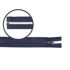 Deelbare donkerblauwe ritsen 